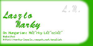 laszlo marky business card